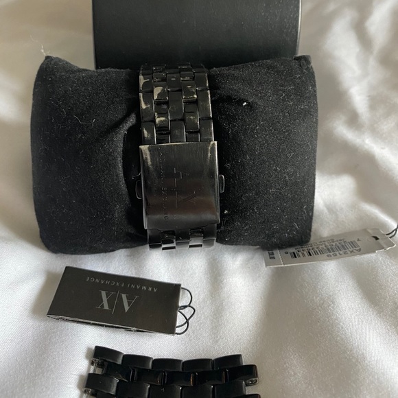 Armani Exchange Chronograph Black Stainless Steel Watch AX4183 Armani Exchange Diamond Series Black Watch
